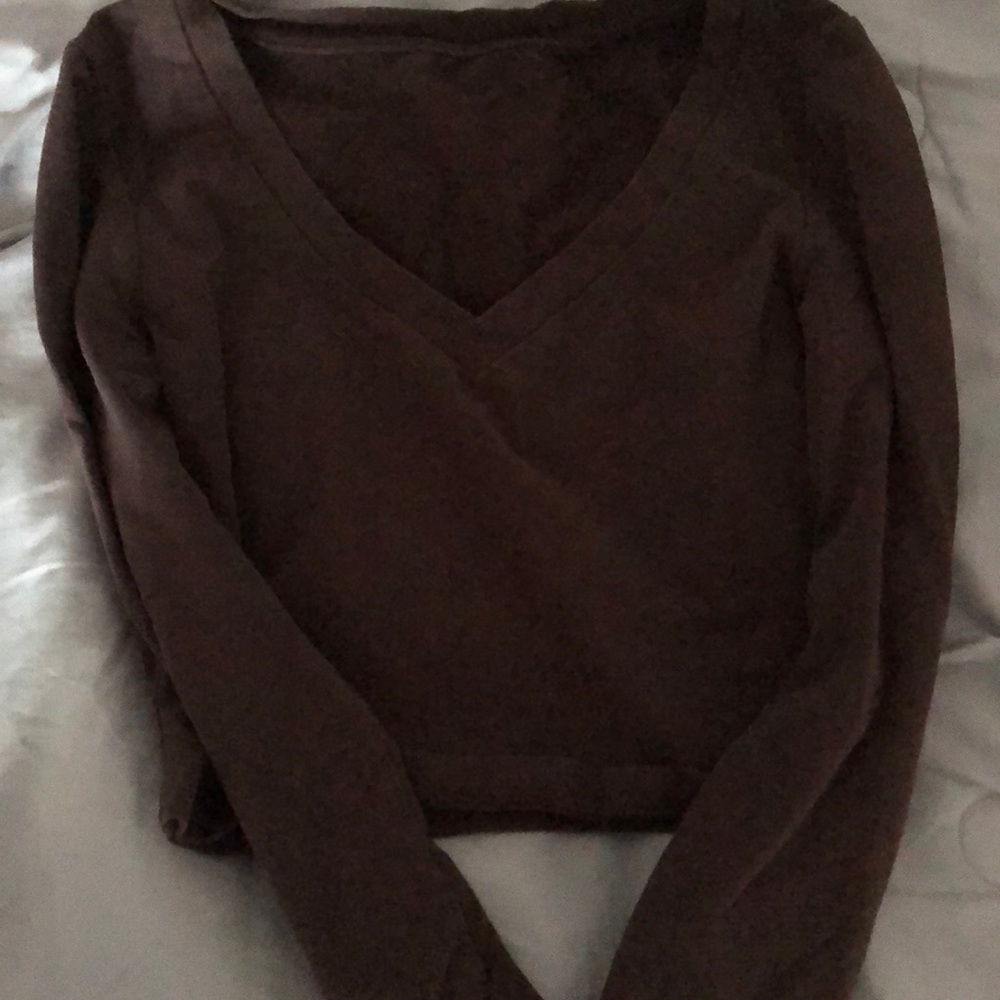 Brown long sleeve v neck!!
